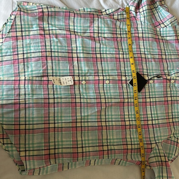 NWT Brooks Brothers Plaid All Irish Linen Shirt - Picture 5 of 6